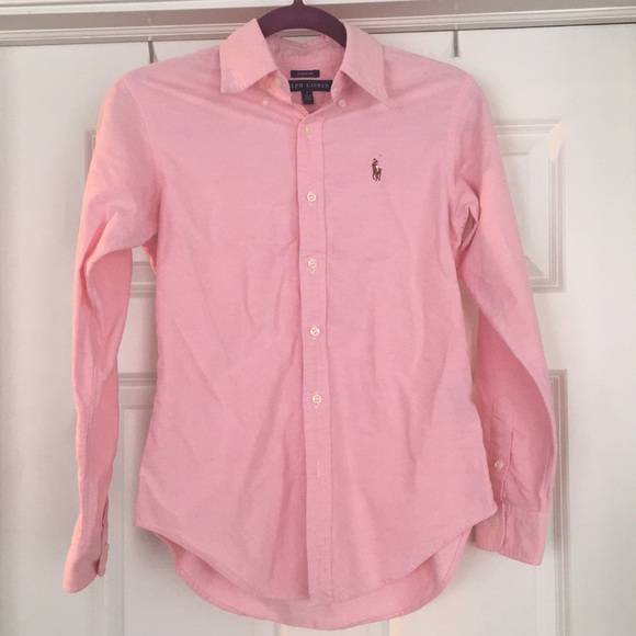 pink polo button up